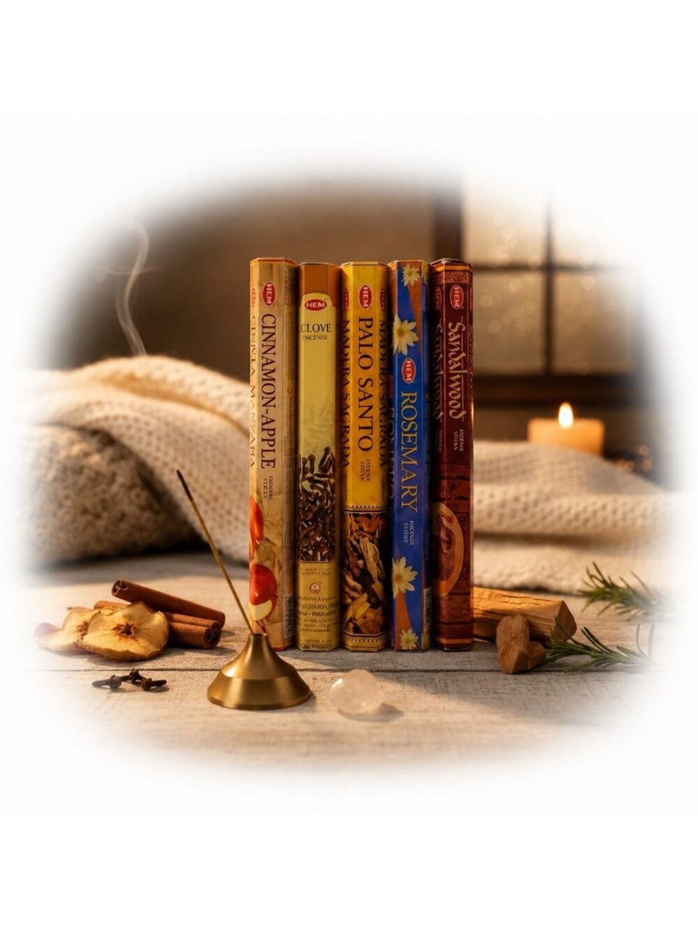 HEM Incense Variety Pack 100 Sticks Gale Winds’ Evening Comforts Witches Quest